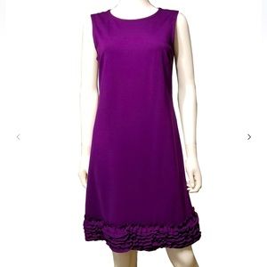 ❤️❤️ Taylor Brand Ruffle Hem Sleeveless dress❤️❤️purple